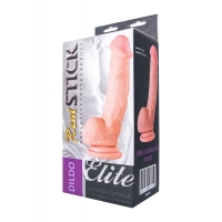 ФАЛЛОИМИТАТОР TOYFA REALSTICK ELITE С ЯРКО ВЫРАЖЕННОЙ ГОЛОВКОЙ, НА ПРИСОСКЕ, С МОШОНКОЙ, 15 СМ