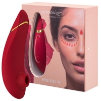 Бесконтактный клиторальный стимулятор Womanizer Premium красный/золотой
