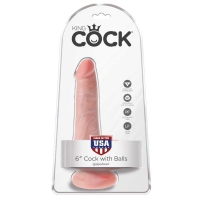 Фаллоимитатор на присоске King Cock 6 Cock with Balls
