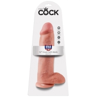 Фаллоимитатор на присоске 12 Cock with Balls телесный King Cock