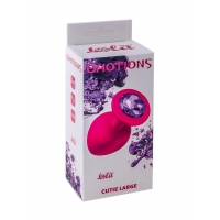 АНАЛЬНАЯ ПРОБКА EMOTIONS CUTIE LARGE PINK DARK PURPLE CRYSTAL