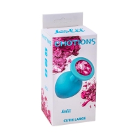АНАЛЬНАЯ ПРОБКА EMOTIONS CUTIE LARGE TURQUOISE PINK CRYSTAL